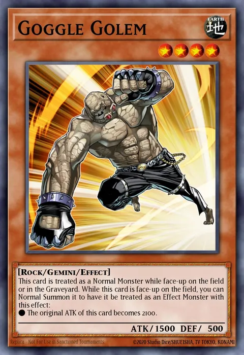 Goggle Golem trading card