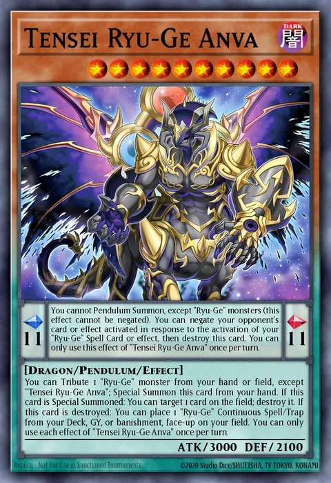 Tensei Ryu-Ge Anva trading card
