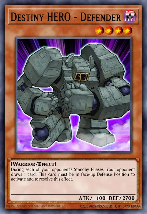 Destiny HERO - Defender trading card