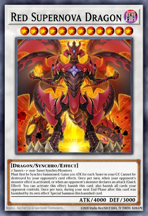 Red Supernova Dragon trading card