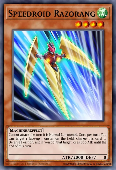 Speedroid Razorang trading card