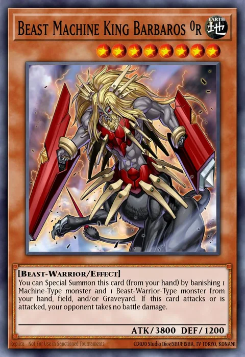 Beast Machine King Barbaros Ür trading card