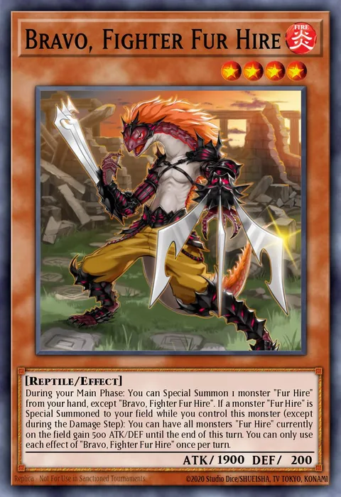 Bravo, Fighter Fur Hire trading card