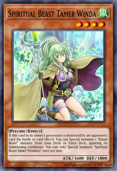Spiritual Beast Tamer Winda trading card