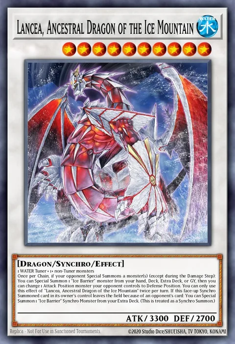 Lancea, Ancestral Dragon of the Ice Mountain trading card