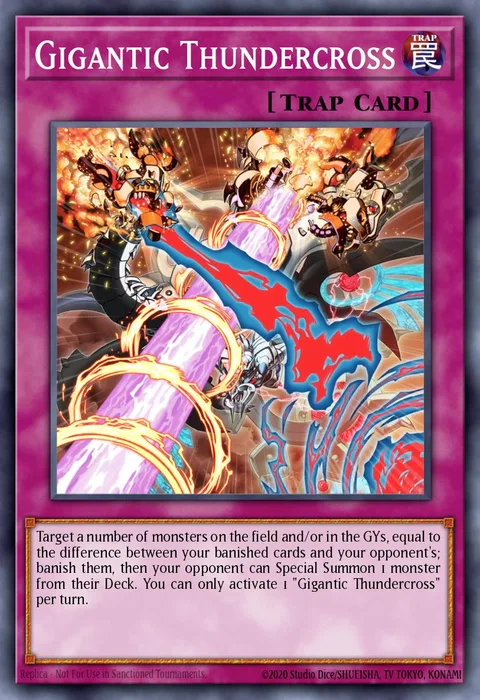 Gigantic Thundercross trading card