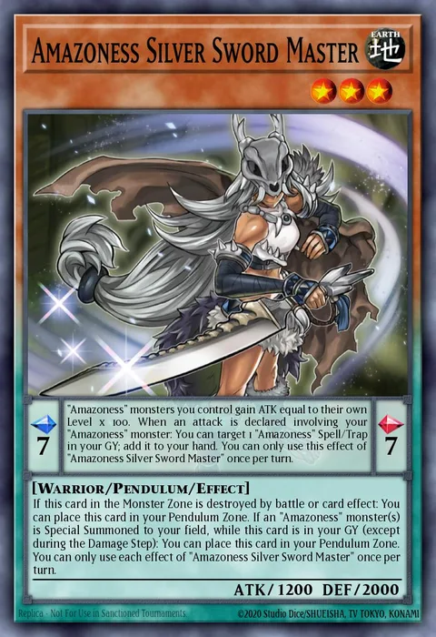 Amazoness Silver Sword Master trading card