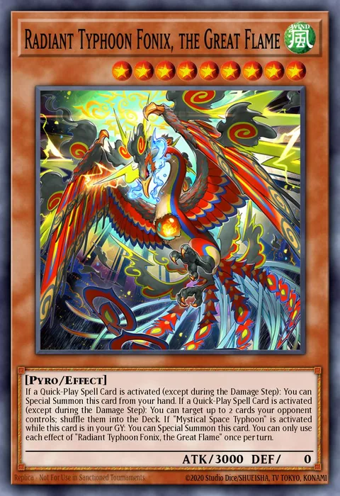 Radiant Typhoon Fonix, the Great Flame trading card