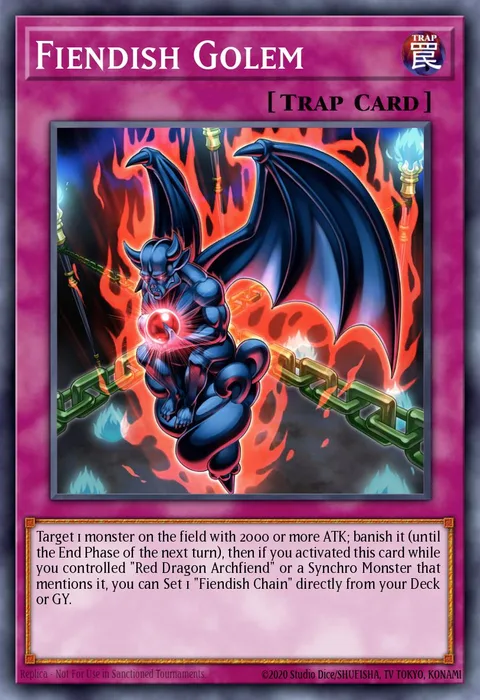 Fiendish Golem trading card