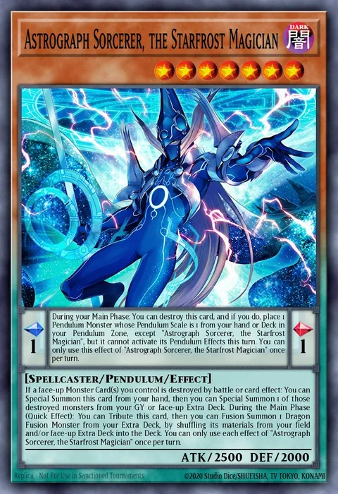 Astrograph Sorcerer, the Starfrost Magician trading card