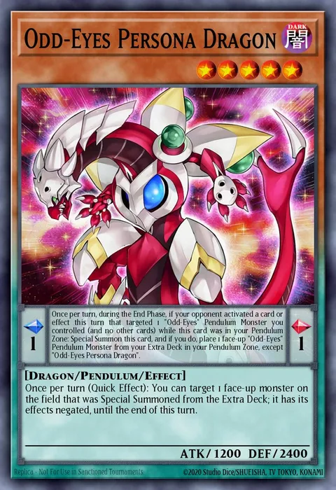 Odd-Eyes Persona Dragon trading card