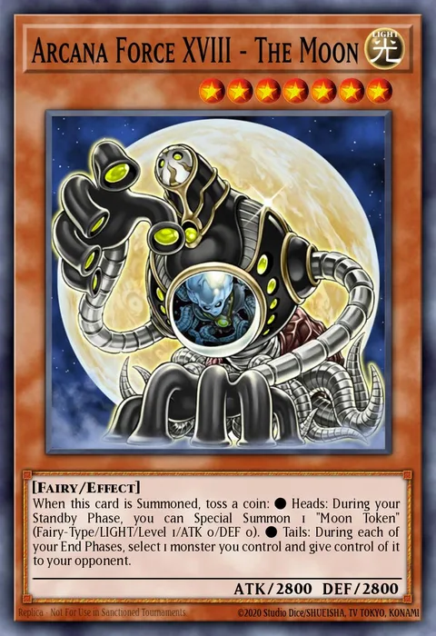 Arcana Force XVIII - The Moon trading card