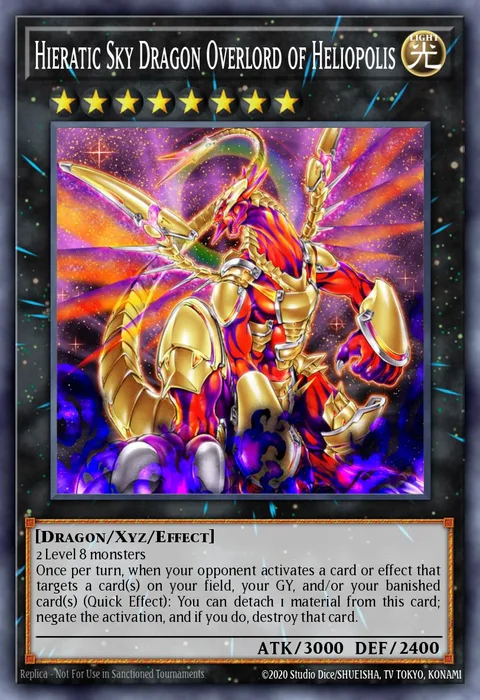 Hieratic Sky Dragon Overlord of Heliopolis trading card