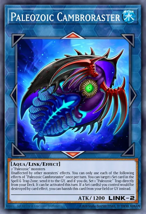 Paleozoic Cambroraster trading card