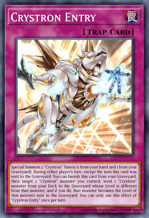 Crystron Entry trading card
