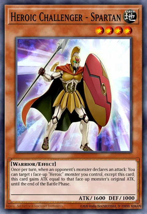 Heroic Challenger - Spartan trading card