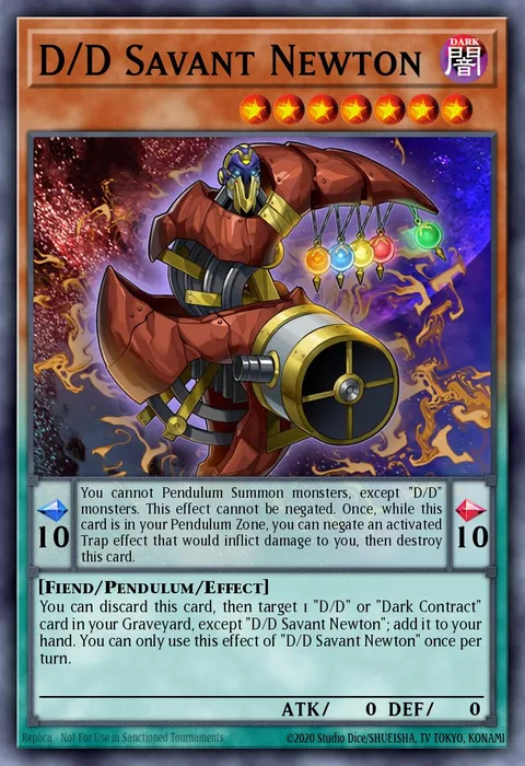 D/D Savant Newton trading card