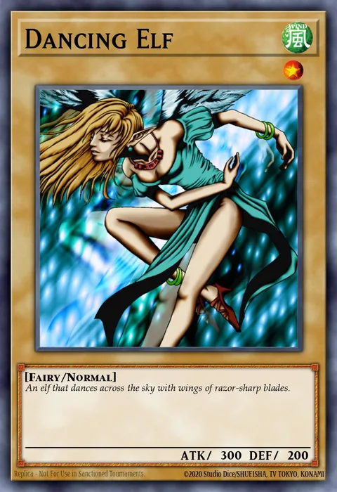 Dancing Elf trading card