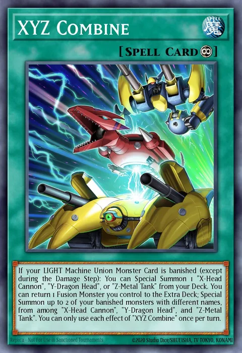 XYZ Combine trading card