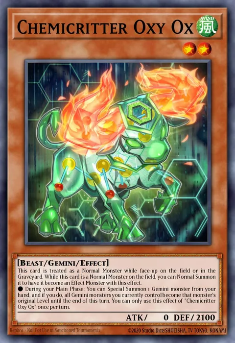 Chemicritter Oxy Ox trading card