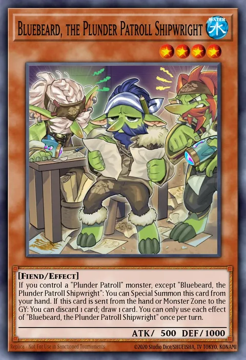Bluebeard, the Plunder Patroll Shipwright trading card