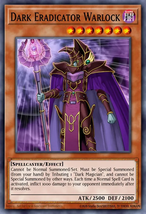Dark Eradicator Warlock trading card