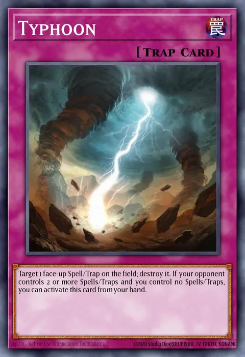 Typhoon trading card