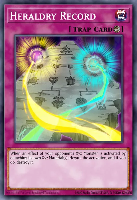 Heraldry Record trading card
