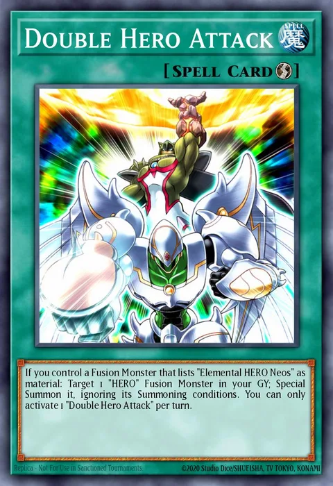Double Hero Attack trading card