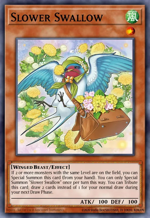 Slower Swallow trading card