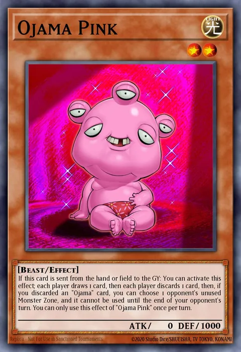 Ojama Pink trading card