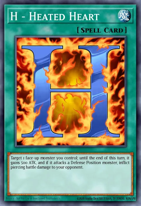 H - Heated Heart trading card