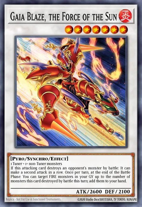 Gaia Blaze, the Force of the Sun trading card