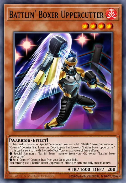 Battlin' Boxer Uppercutter trading card