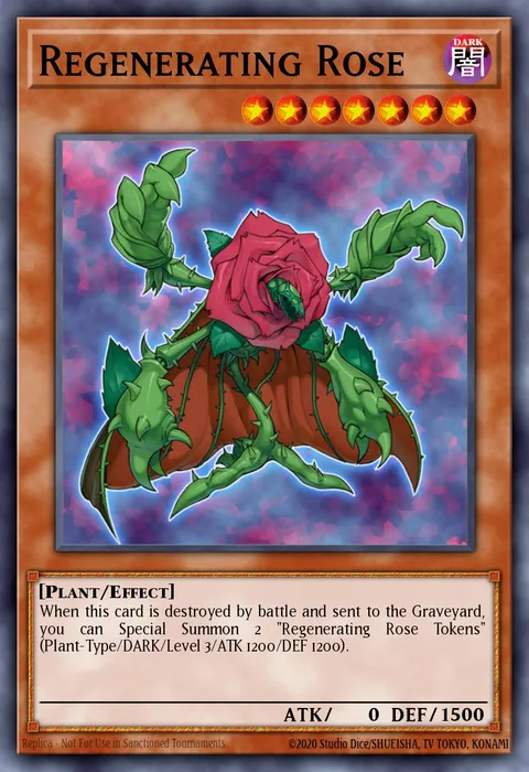 Regenerating Rose trading card