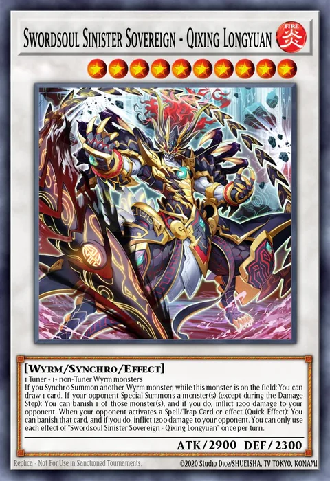 Swordsoul Sinister Sovereign - Qixing Longyuan trading card