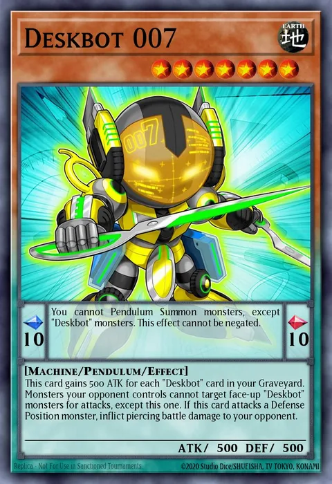 Deskbot 007 trading card