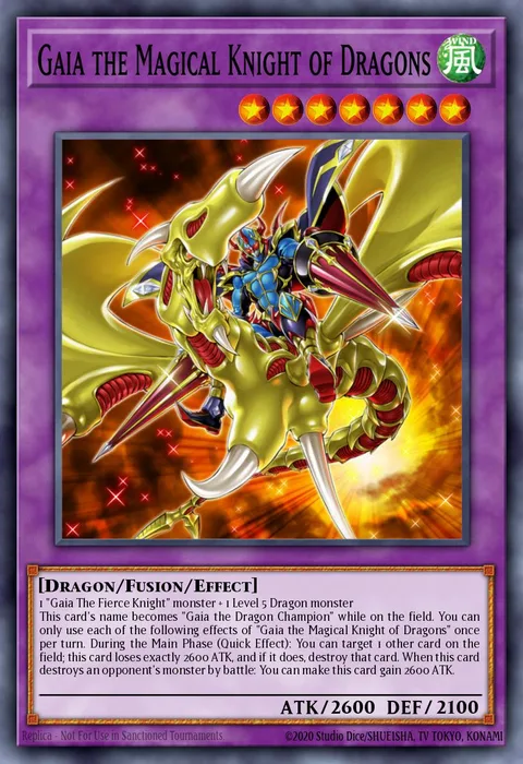 Gaia the Magical Knight of Dragons trading card