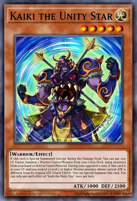 Kaiki the Unity Star trading card