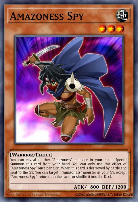 Amazoness Spy trading card