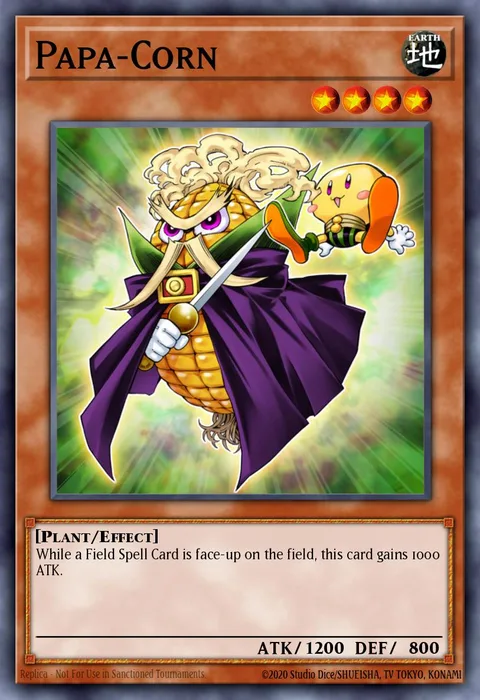 Papa-Corn trading card