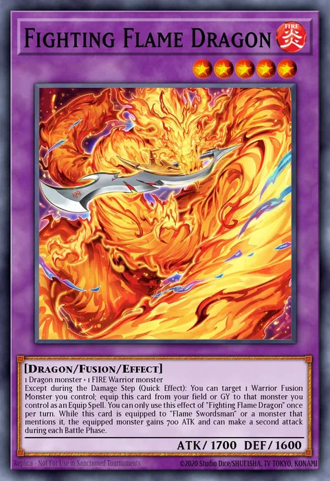 Fighting Flame Dragon trading card