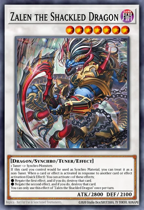 Zalen the Shackled Dragon trading card