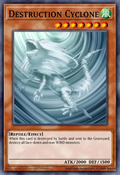 Destruction Cyclone trading card