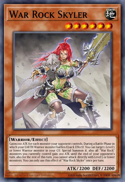 War Rock Skyler trading card