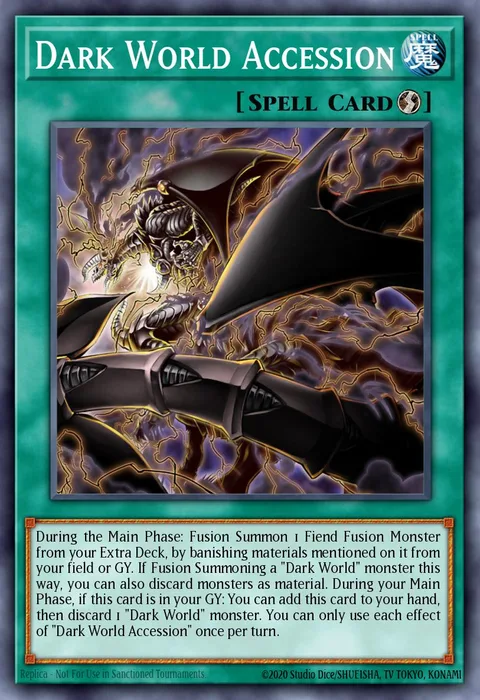 Dark World Accession trading card