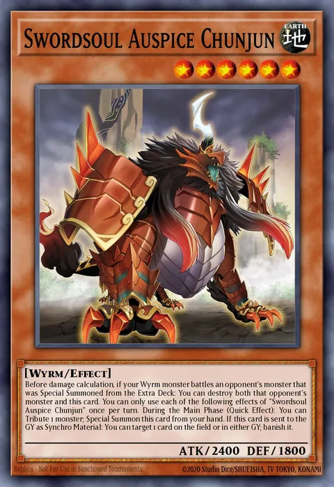 Swordsoul Auspice Chunjun trading card