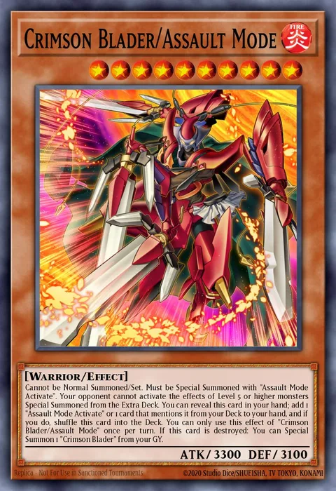 Crimson Blader/Assault Mode trading card