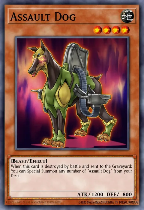 Assault Dog trading card