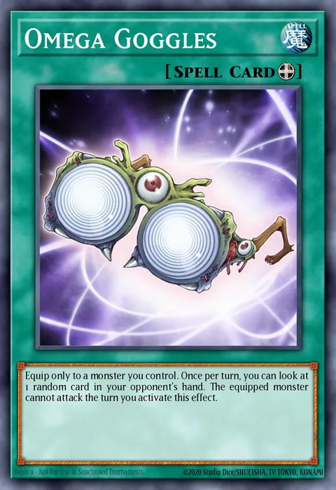 Omega Goggles trading card